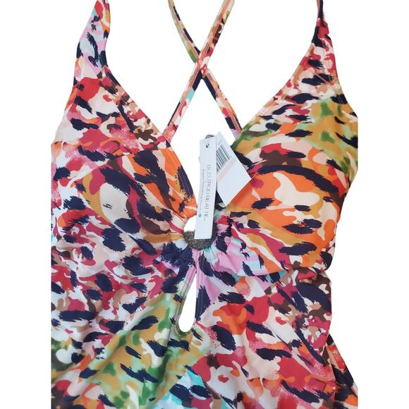 Bleu Rod Beattie Colorful Abstract Print One Piece Swimsuit, NWT, Size 10 - Picture 2 of 6